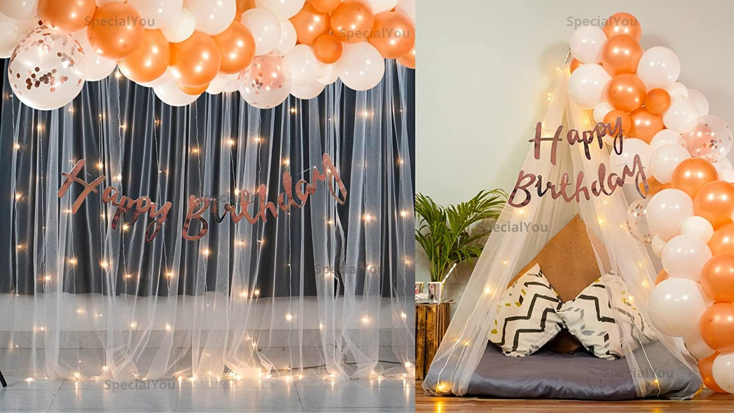 Canopy tent for decorations ,Birthday Decoration items for Girl - 41 pcs