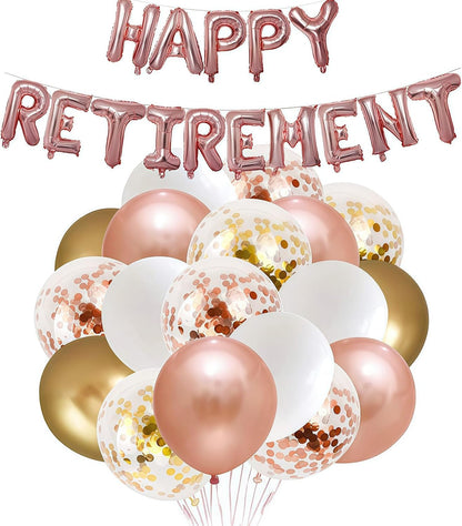 60 Pcs Metallic Rose Gold White and Gold Confetti Balloons for Wedding & Birthday Party