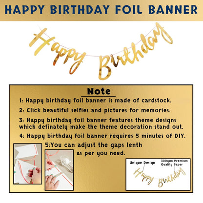 Golden Birthday Decoration Kit For Husband And Wife- Combo of 47 Pcs