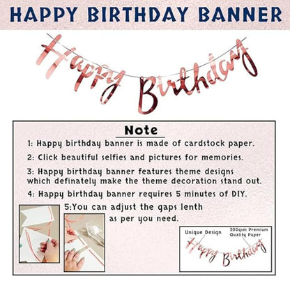 Happy Birthday Decoration Kit for Girls - Set of 70 Pcs