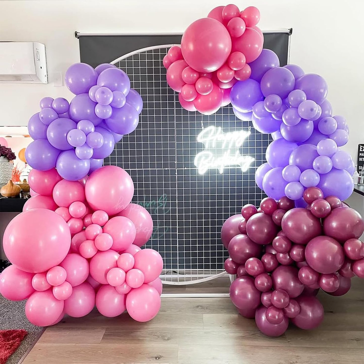 60 Pcs Metallic Pink Purple Confetti Balloons for Wedding & Birthday Party