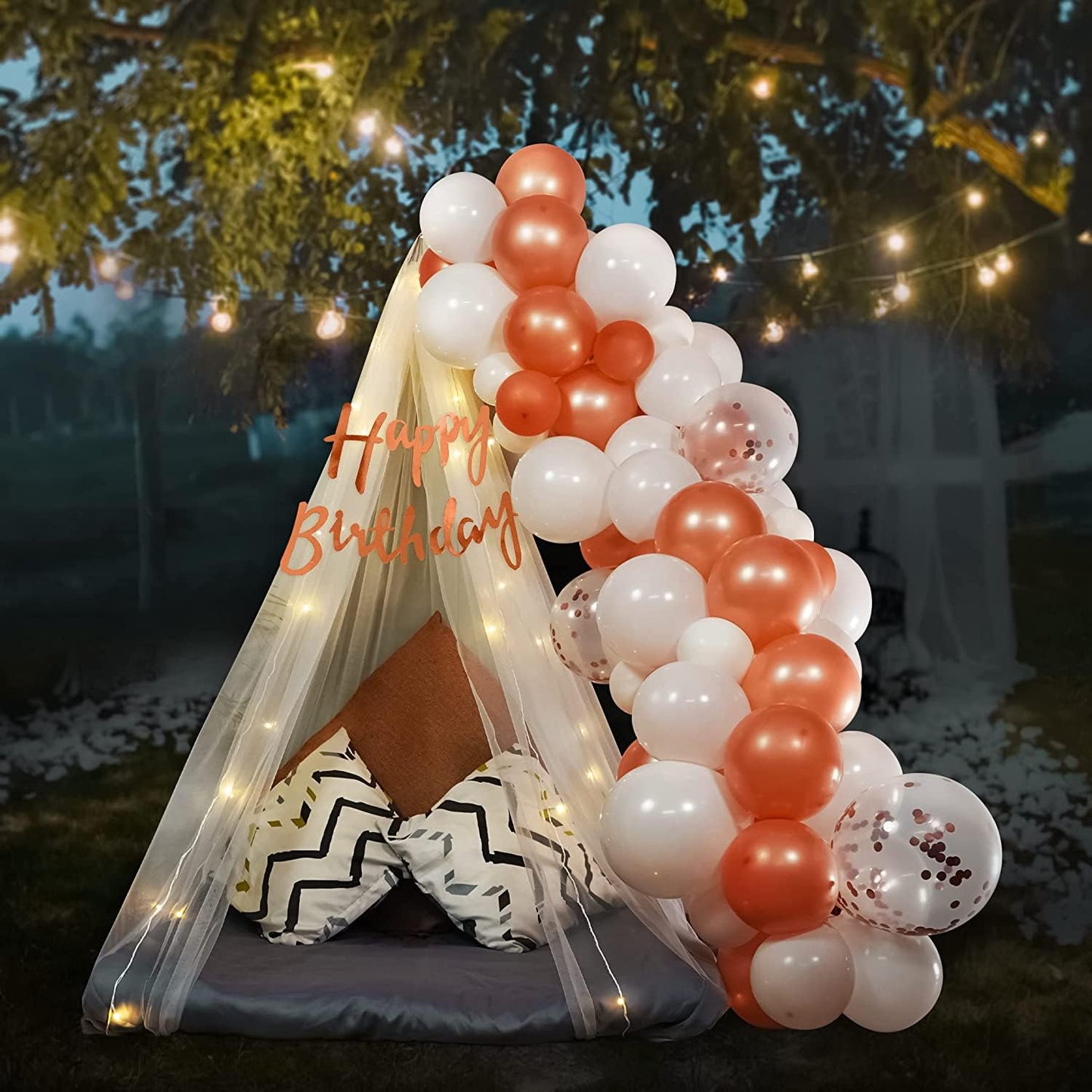 Canopy tent for decorations ,Birthday Decoration items for Girl - 41 pcs
