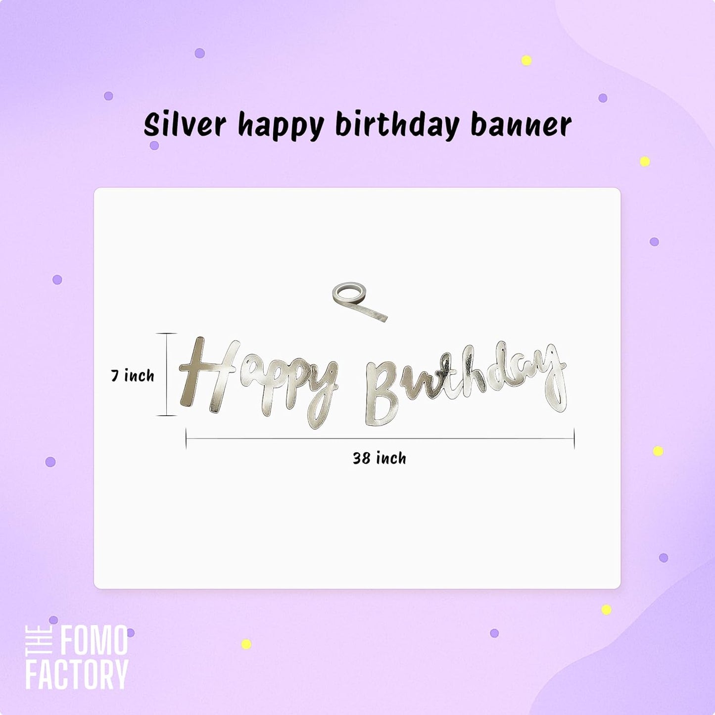 Purple Theme Birthday Decoration Kit For Girls – Set of 53 Pcs