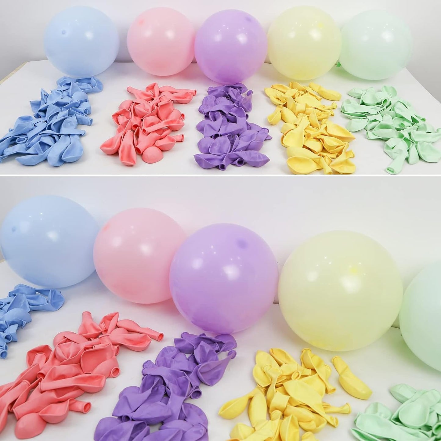 Vibrant Pink Blue Gold Latex Balloon Arch Kit for Gender Reveal