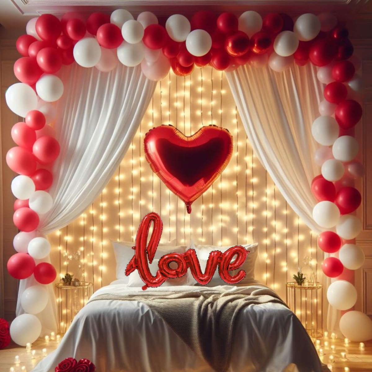 38 Pc Romantic Bedroom Decoration - Love Decoration Kit