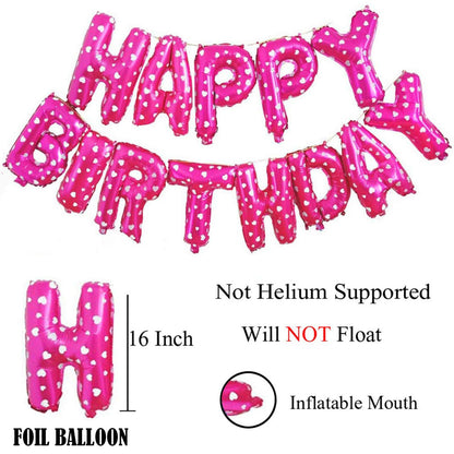 Pink Mouse Theme Happy Birthday Balloon Decoration Kit for Girls, 111 Pcs