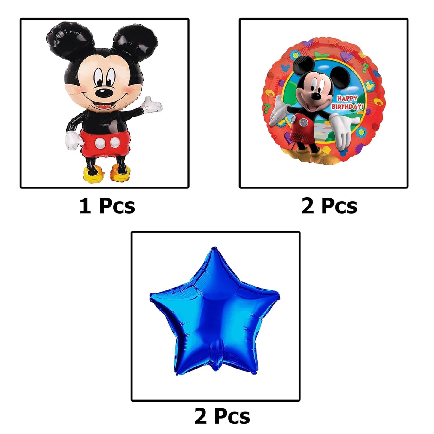 Mickey Mouse Birthday Decoration Kit – Set of 39 Pcs