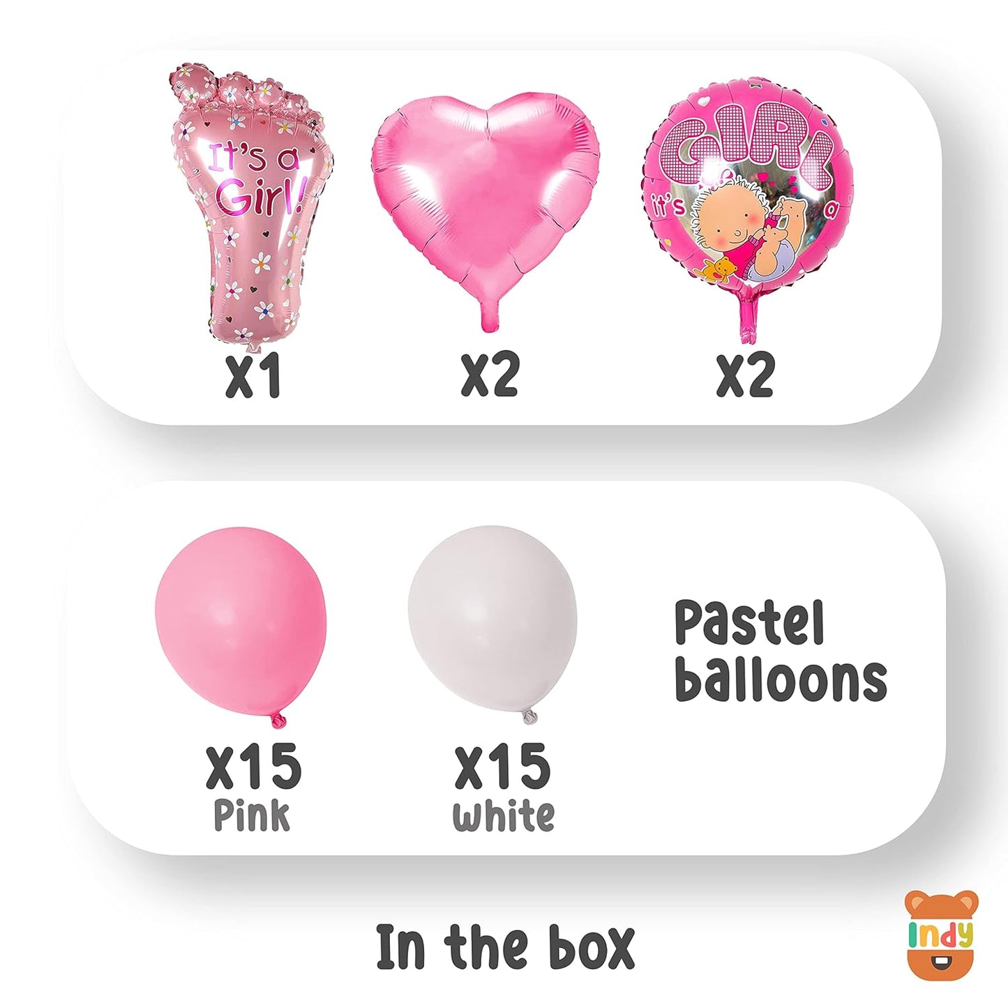 Set Of 35 Pcs Baby Girl Welcome Home Decoration Kit For Home