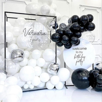 Black White Balloon Garland Kit - 110 Pcs Wedding & Birthday Party