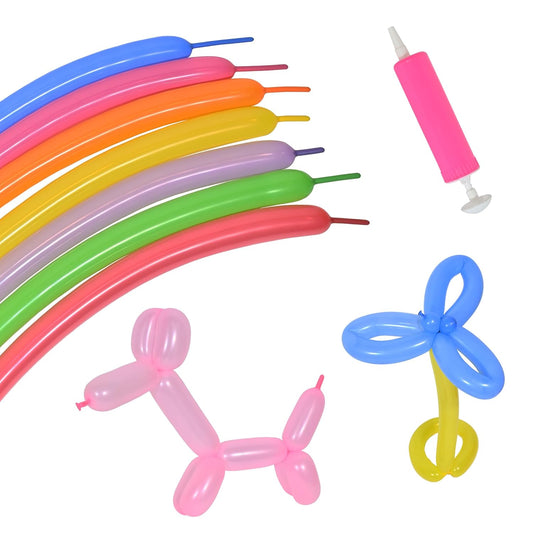 100 Pc long Balloon with 1 pump For Flower Making Animal Shape