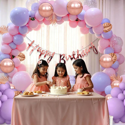 Happy Birthday Decoration Kit for Girls - Set of 70 Pcs