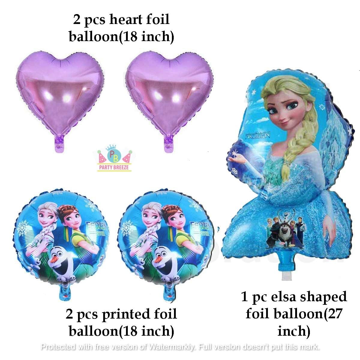 Magical Princess Elsa Birthday Party Decoration Kit - 38 Piece Girls' Set