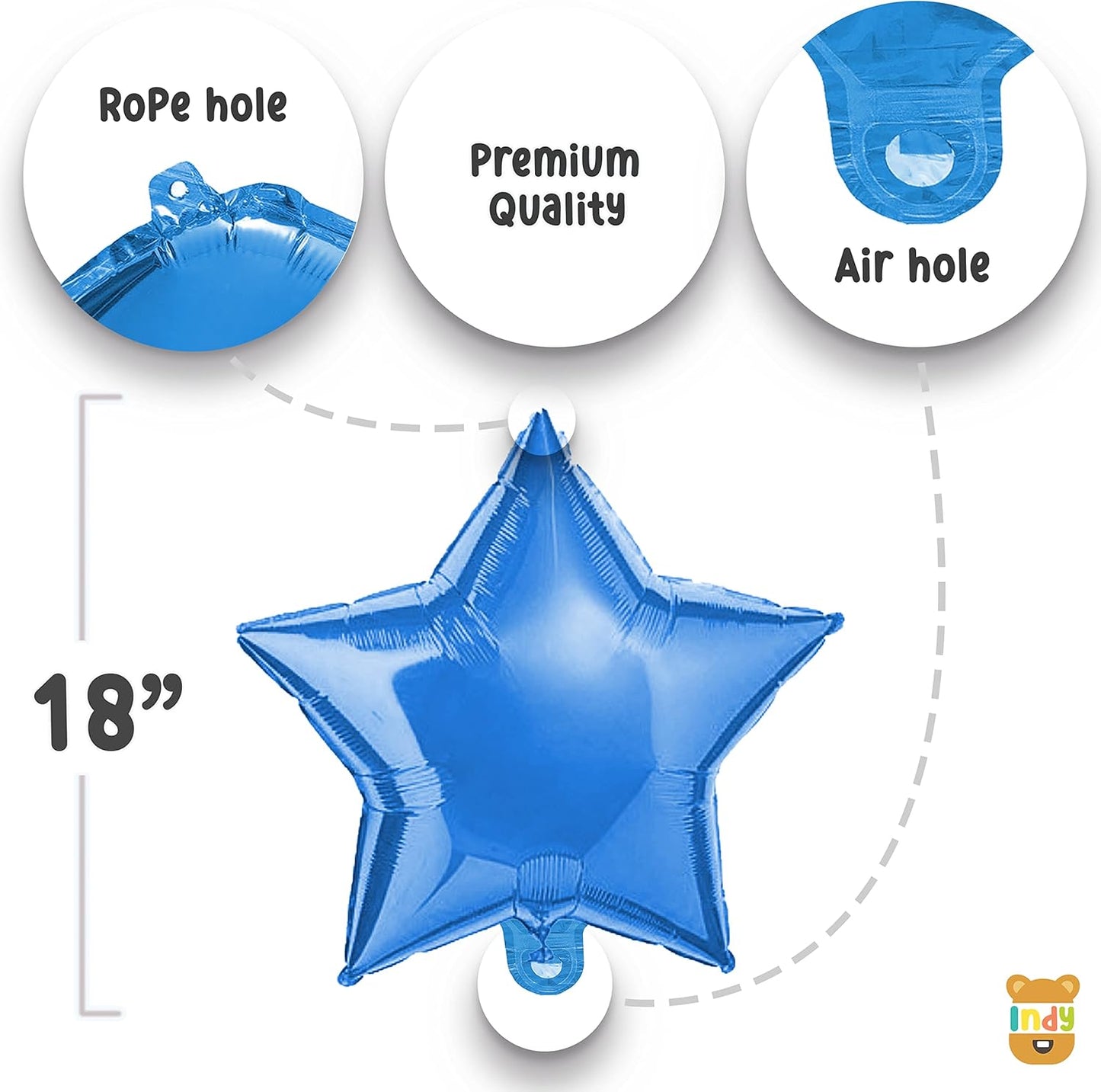 New Born Baby Theme Set Of 35 Pcs -15 A New Little Prince Foil Balloon For Kids