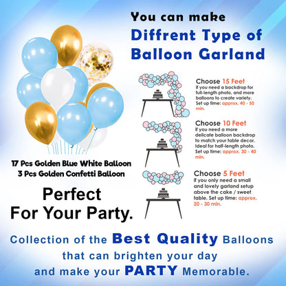 Happy Birthday Decoration Kit - 26 Pcs Blue Birthday Decoration for Husband