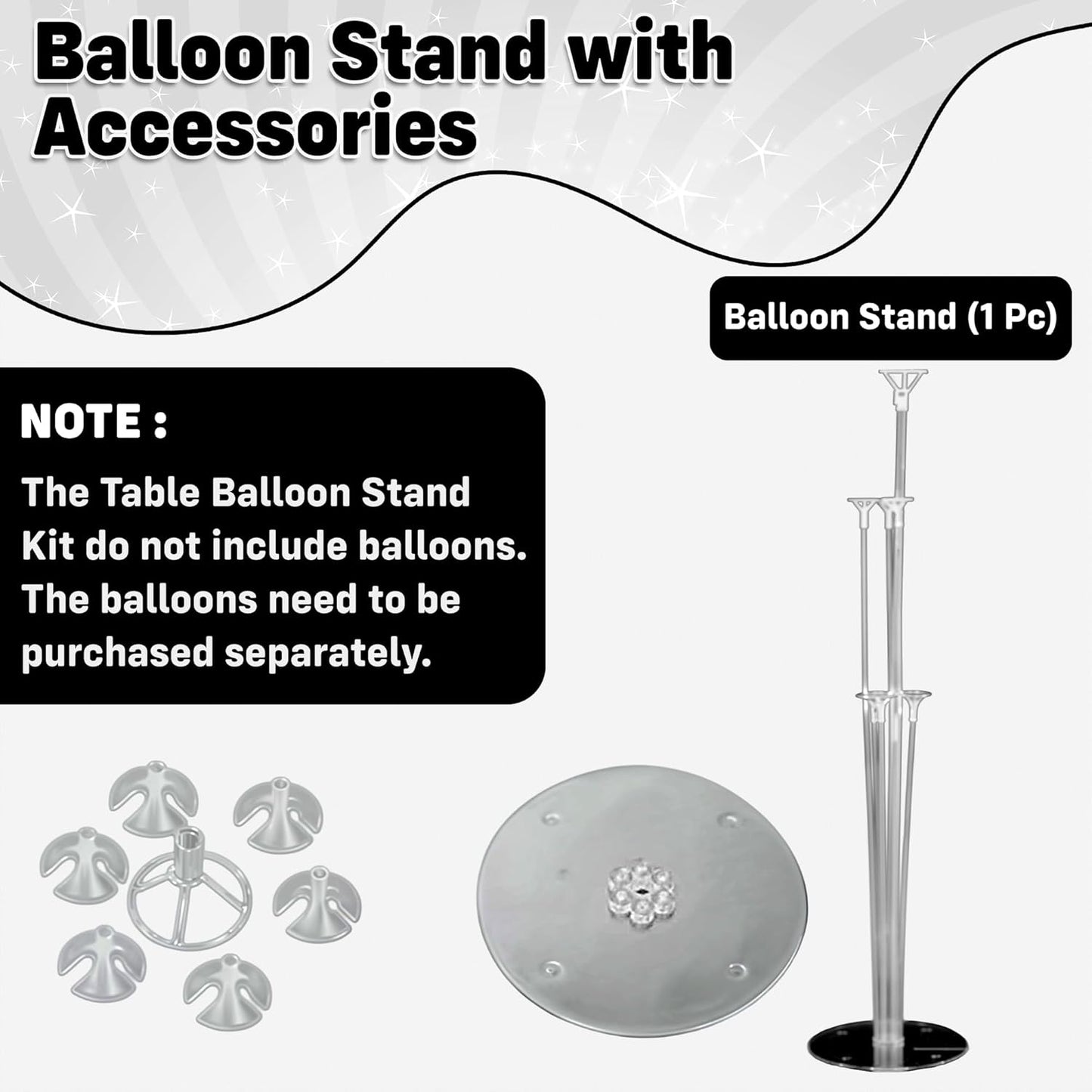 Balloon Stand Holder - 1 Pc Balloon Stand Holder For Decoration Balloon Holder For Decoration Standing Balloons For Birthday