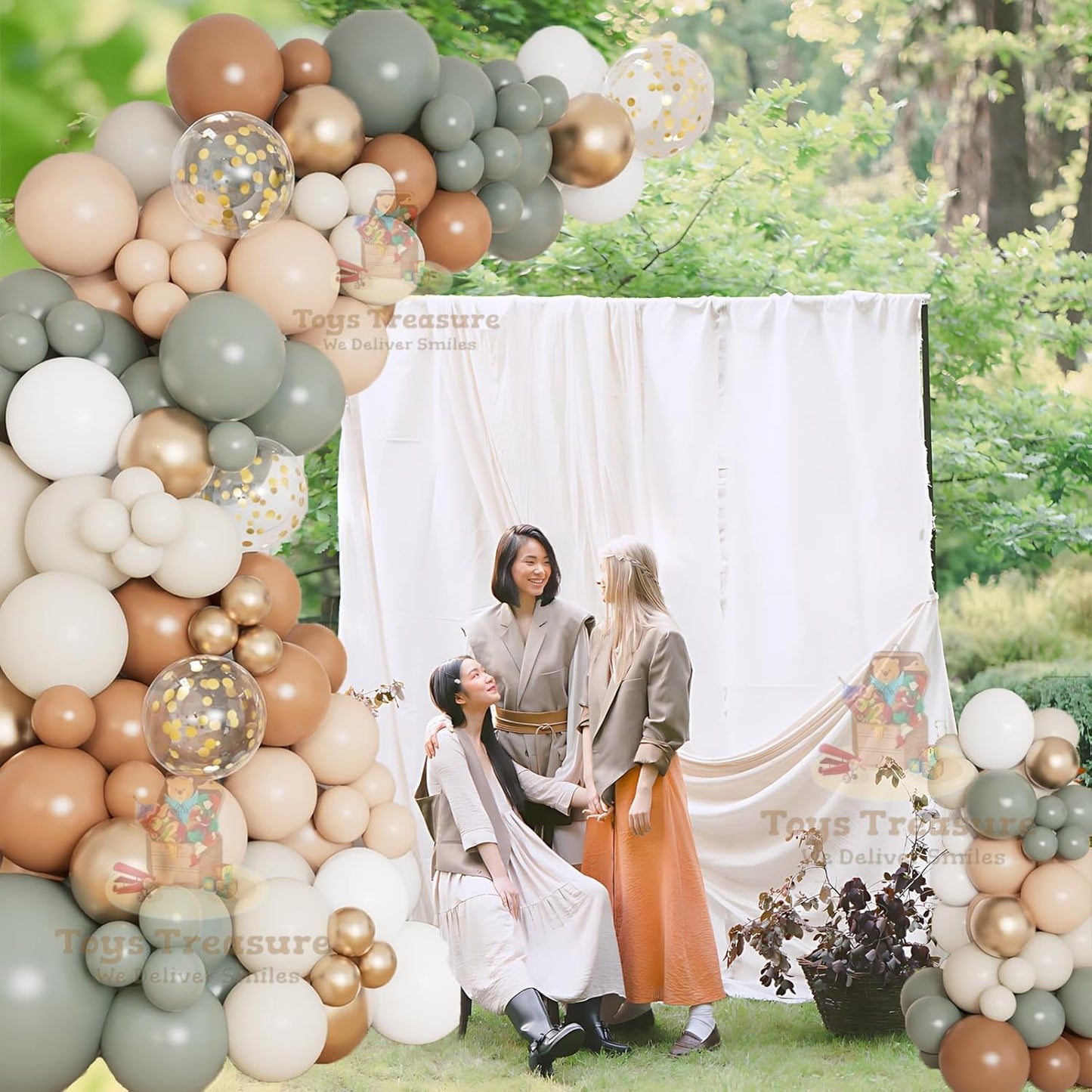 Luxury Metallic Birthday Decoration Kit – Set of 104 Pcs