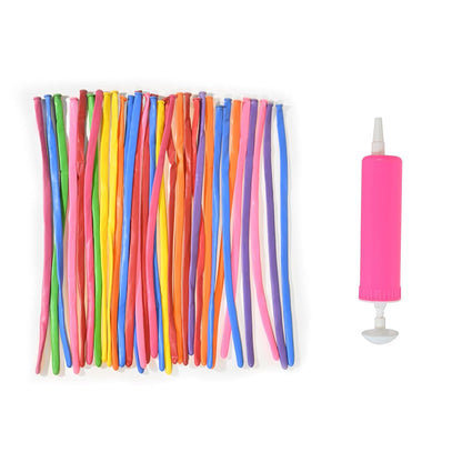 100 Pc long Balloon with 1 pump For Flower Making Animal Shape