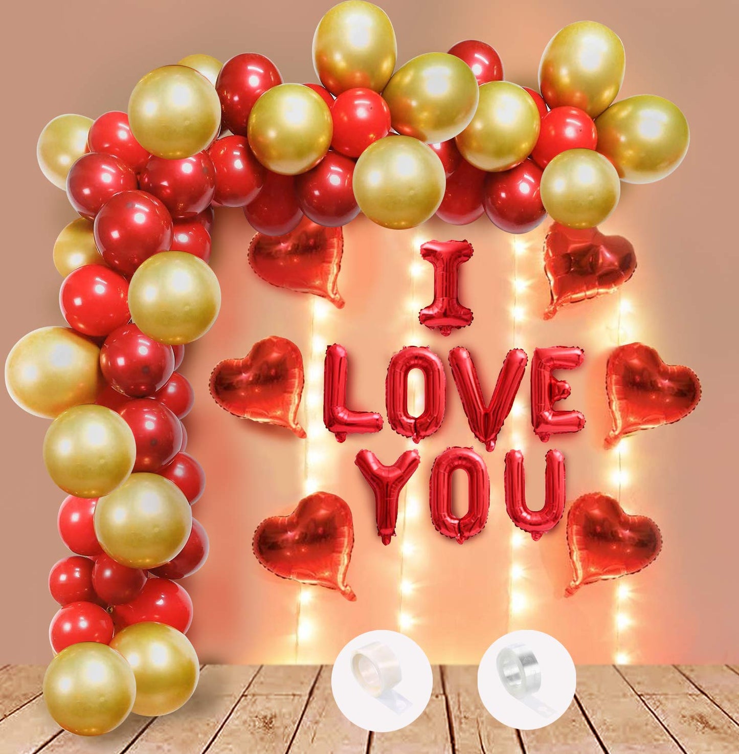 44 PCS I LOVE YOU Balloon Decoration Combo Set