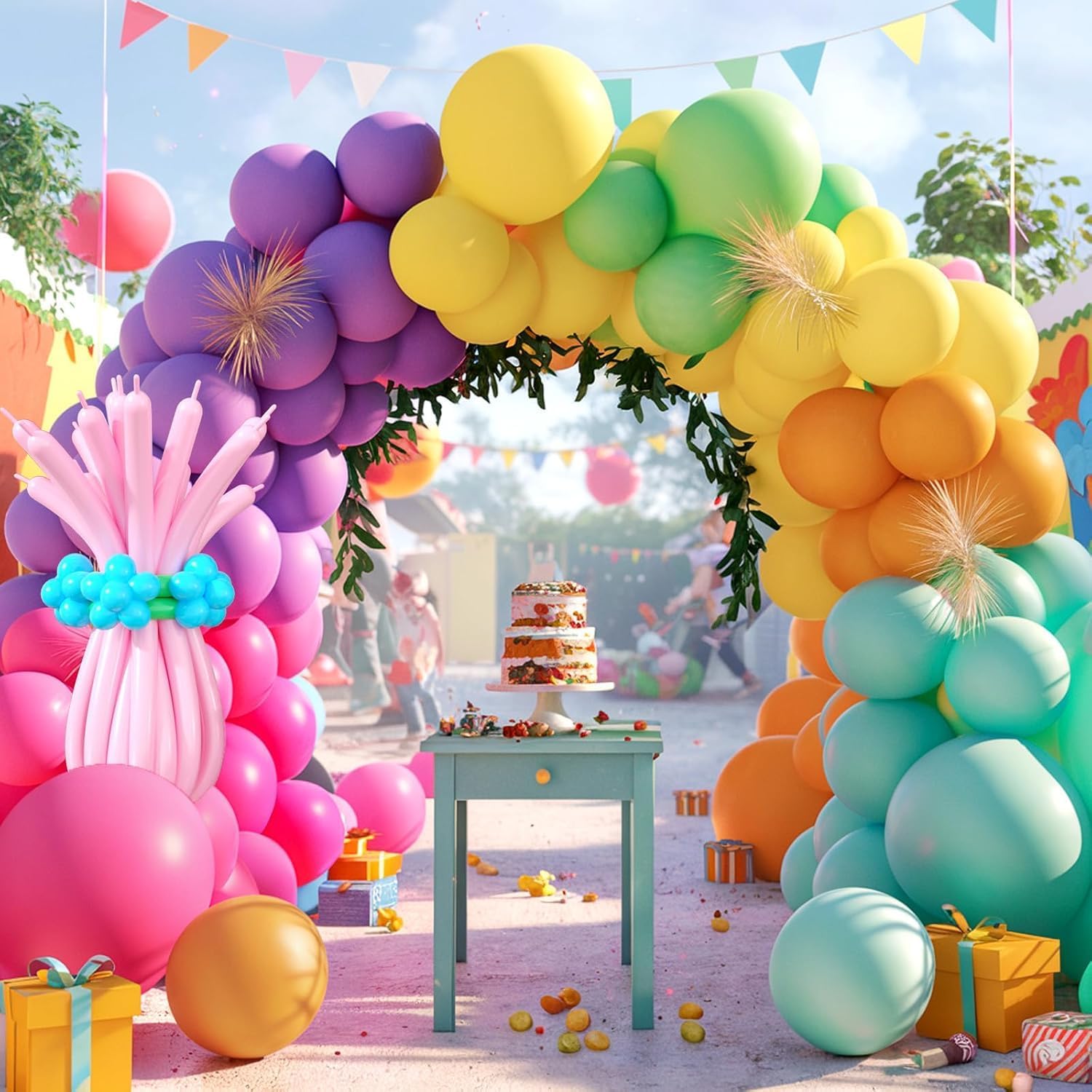KASTWAVE Magical Pastel Balloon Arch Garland Kit for Parties