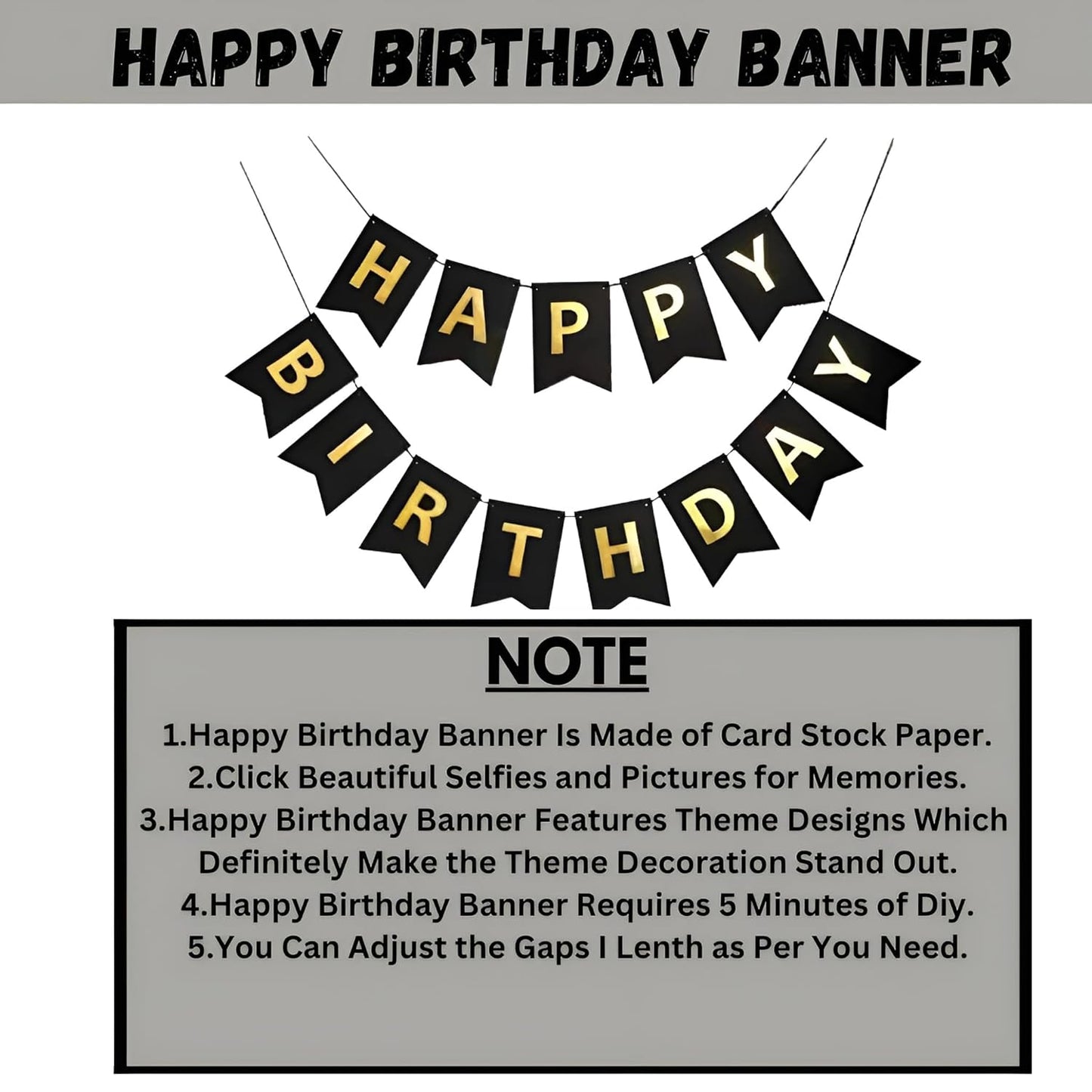 Luxurious 49-Piece Blue White Gold Birthday Balloon Arch Banner Decoration Kit