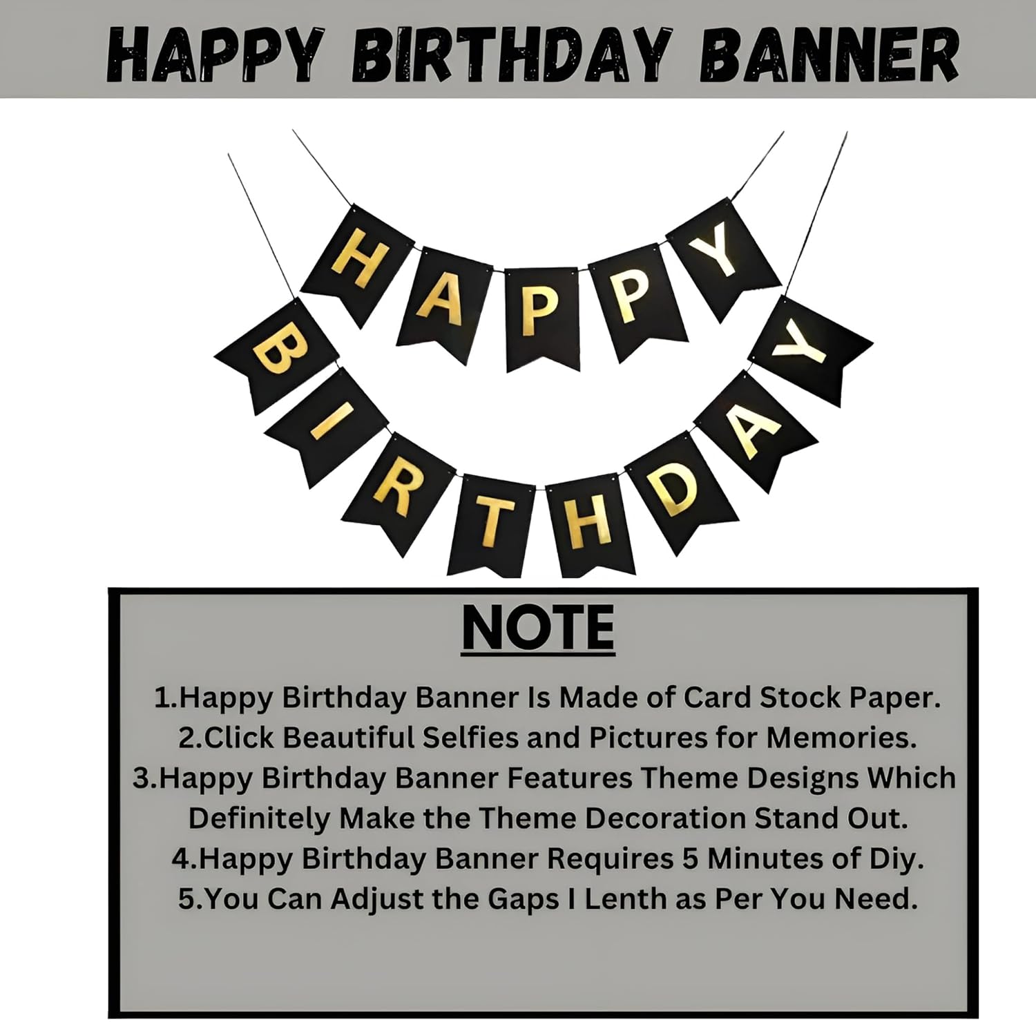 Luxurious 49-Piece Blue White Gold Birthday Balloon Arch Banner Decoration Kit