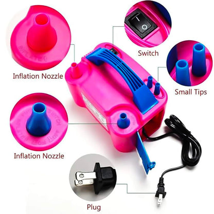 Electric Air Balloon Pump Machine Dual Nozzle 220V