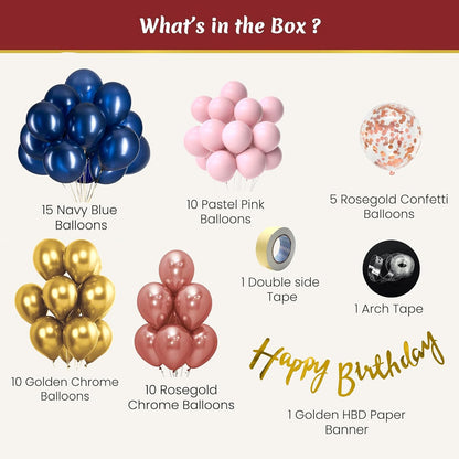 Happy Birthday Decoration Kit For Kids & Adults - 53 Pcs Combo