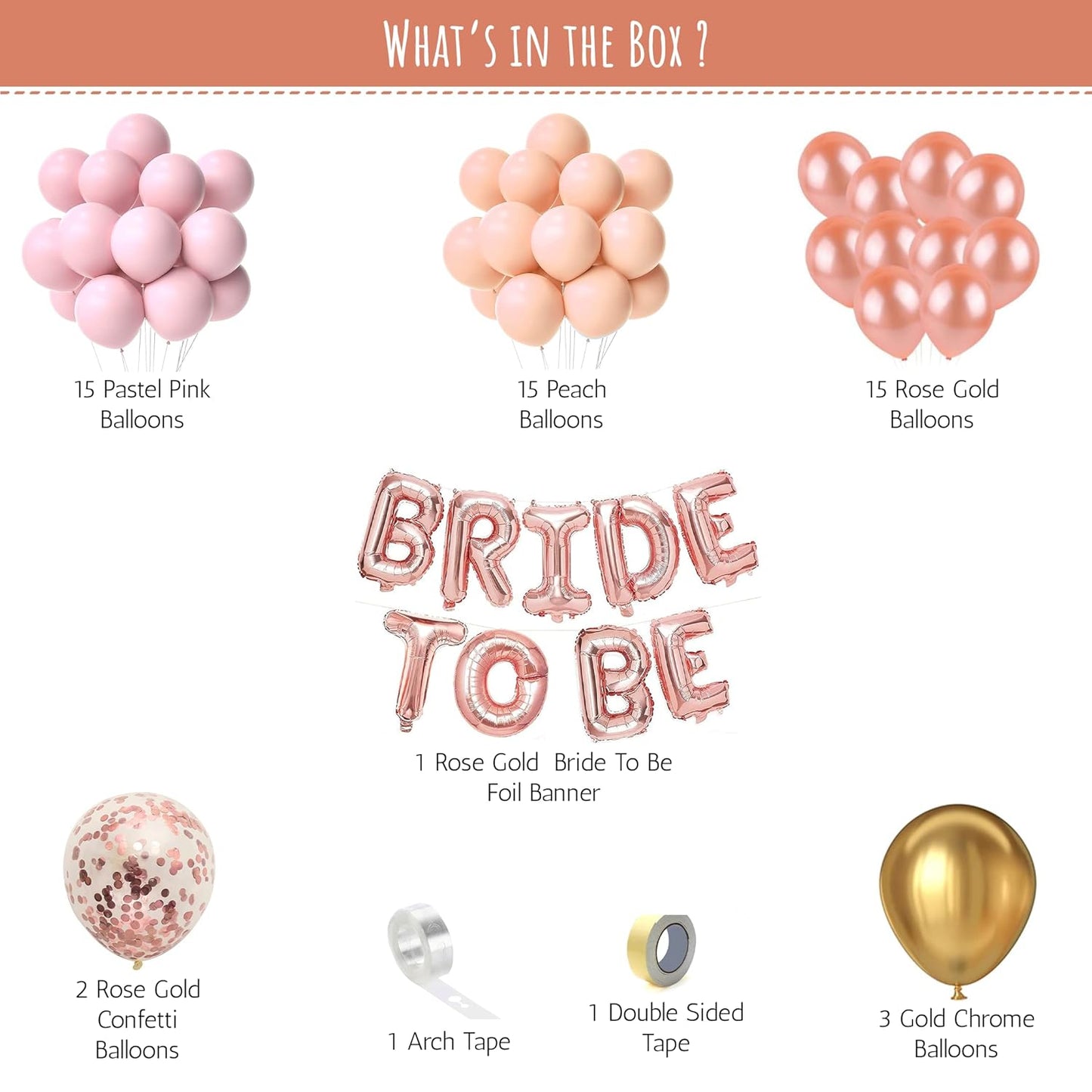53 Items Bride to be Decoration Set Combo for bachelorette party