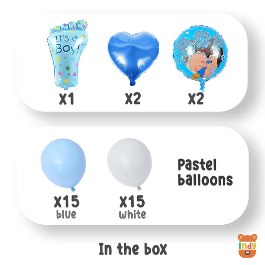 Set Of 35 Pcs Baby Boy Welcome Home Decoration Kit