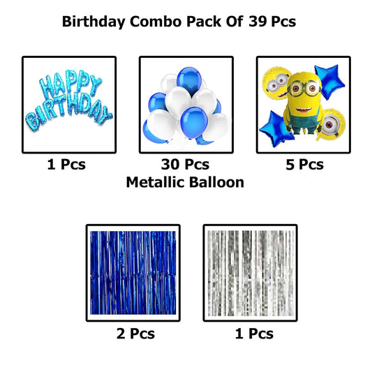 Minion Theme Birthday Decoration Kit – Set of 39 Pcs