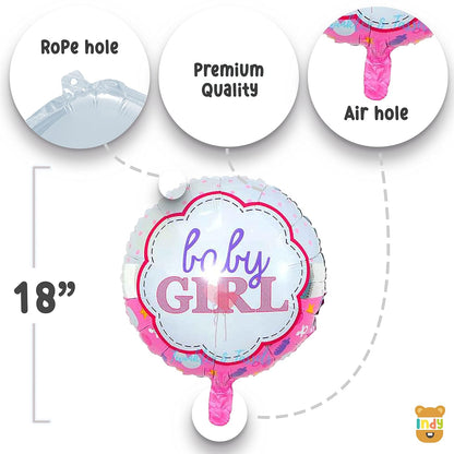 Set Of 35 Pcs Baby Girl Balloon For Kids New Born Baby Theme