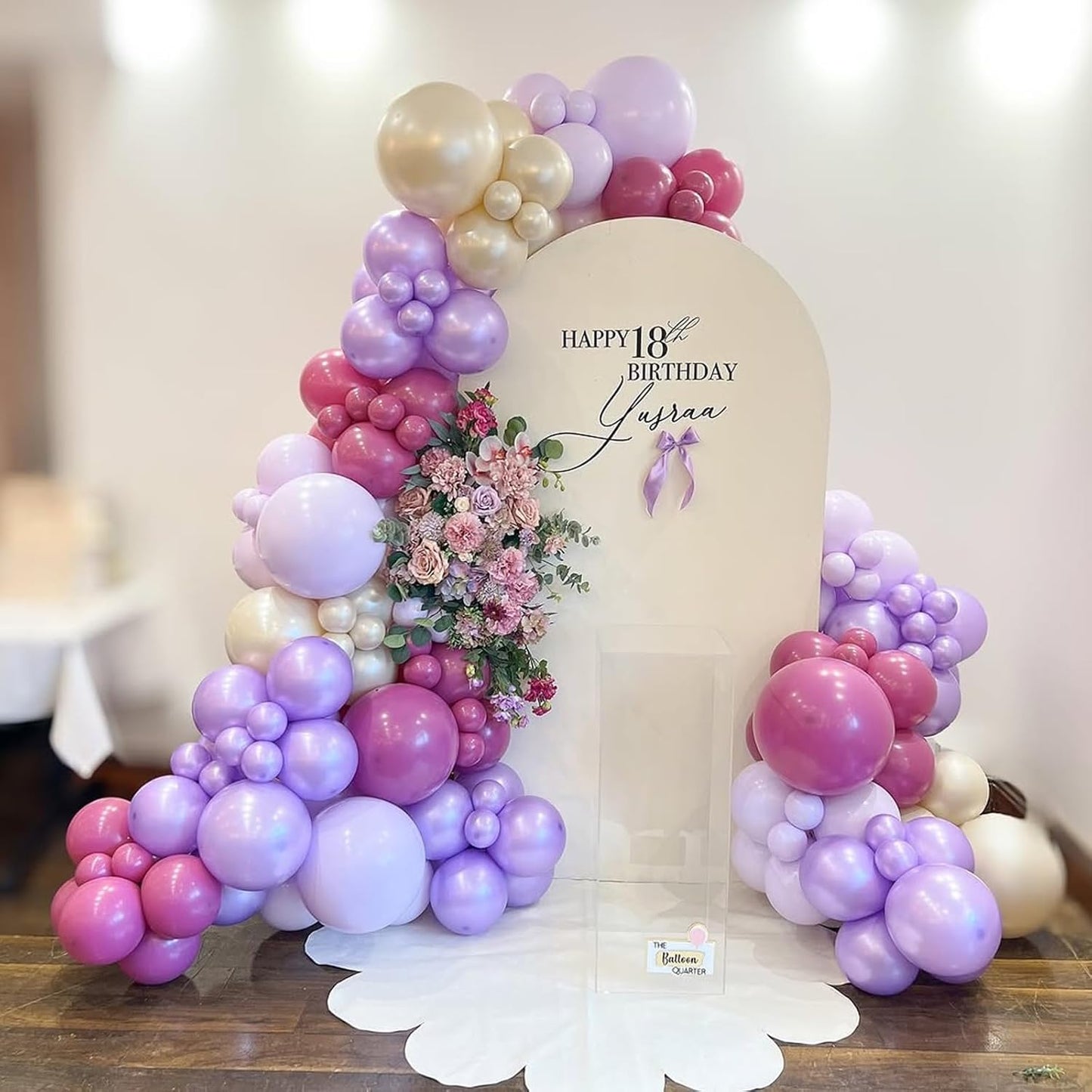 60 Pcs Metallic Pink Purple Confetti Balloons for Wedding & Birthday Party