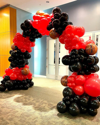 Red Black Balloon Garland Kit - 104Pcs Party Decoration