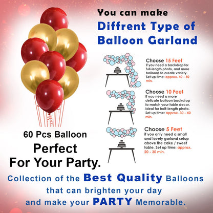 44 PCS I LOVE YOU Balloon Decoration Combo Set