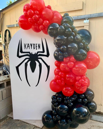 Red Black Balloon Garland Kit - 104Pcs Party Decoration