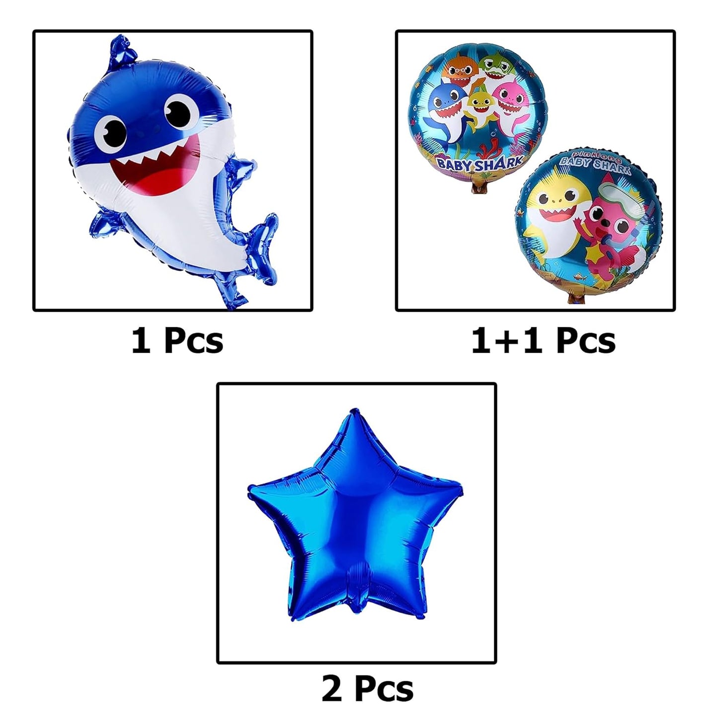 Baby Shark Birthday Decoration Set - 39 Pcs Combo