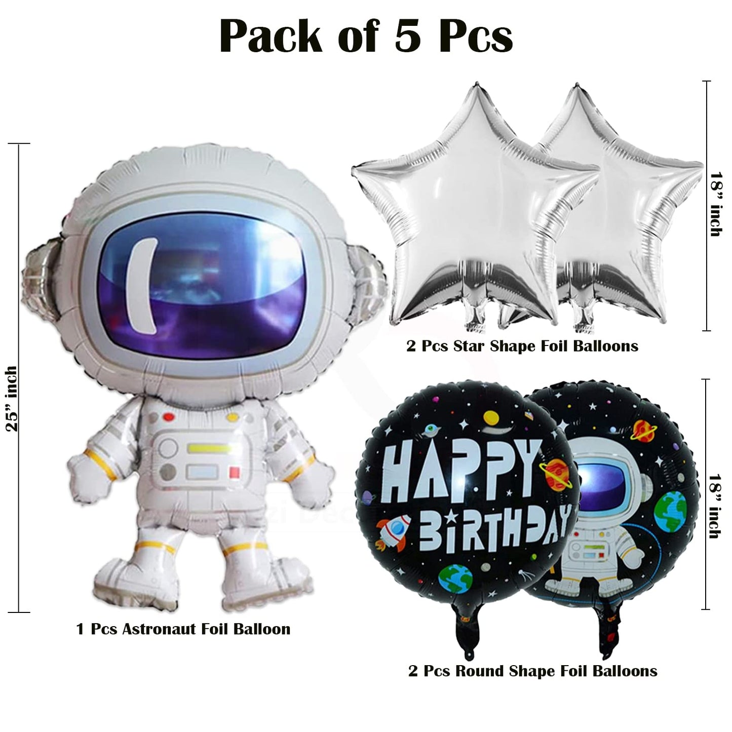 Space Theme Birthday Decoration Kit – Set of 28 Pcs