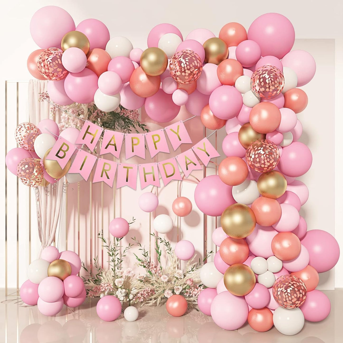 Birthday Decoration Kit For Girls – Set of 57 Pcs