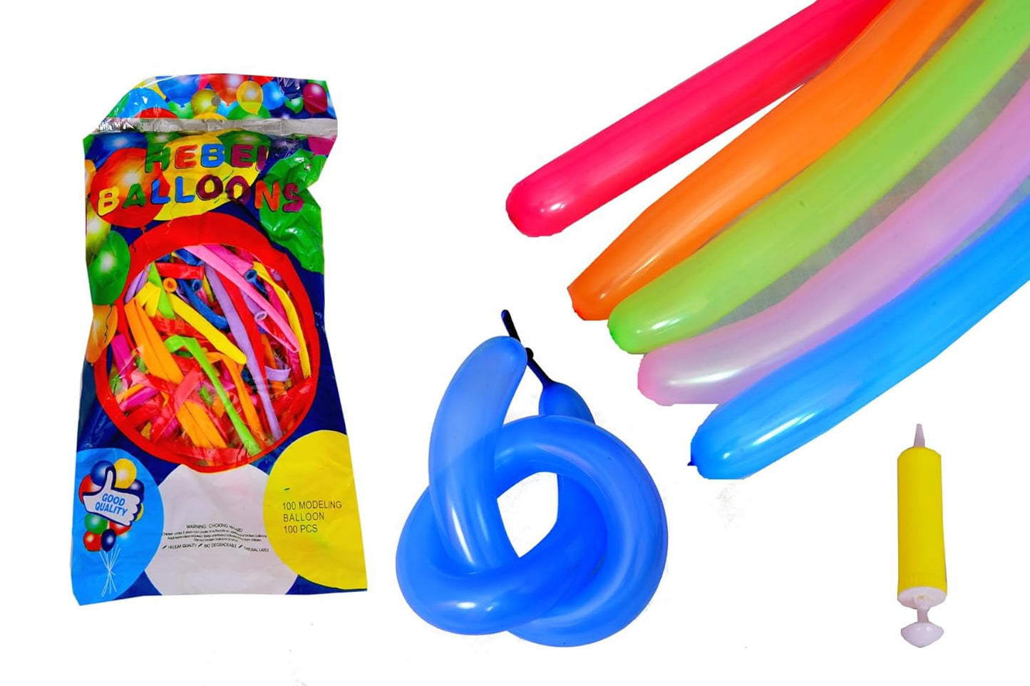100 Pc long Balloon with 1 pump For Flower Making Animal Shape
