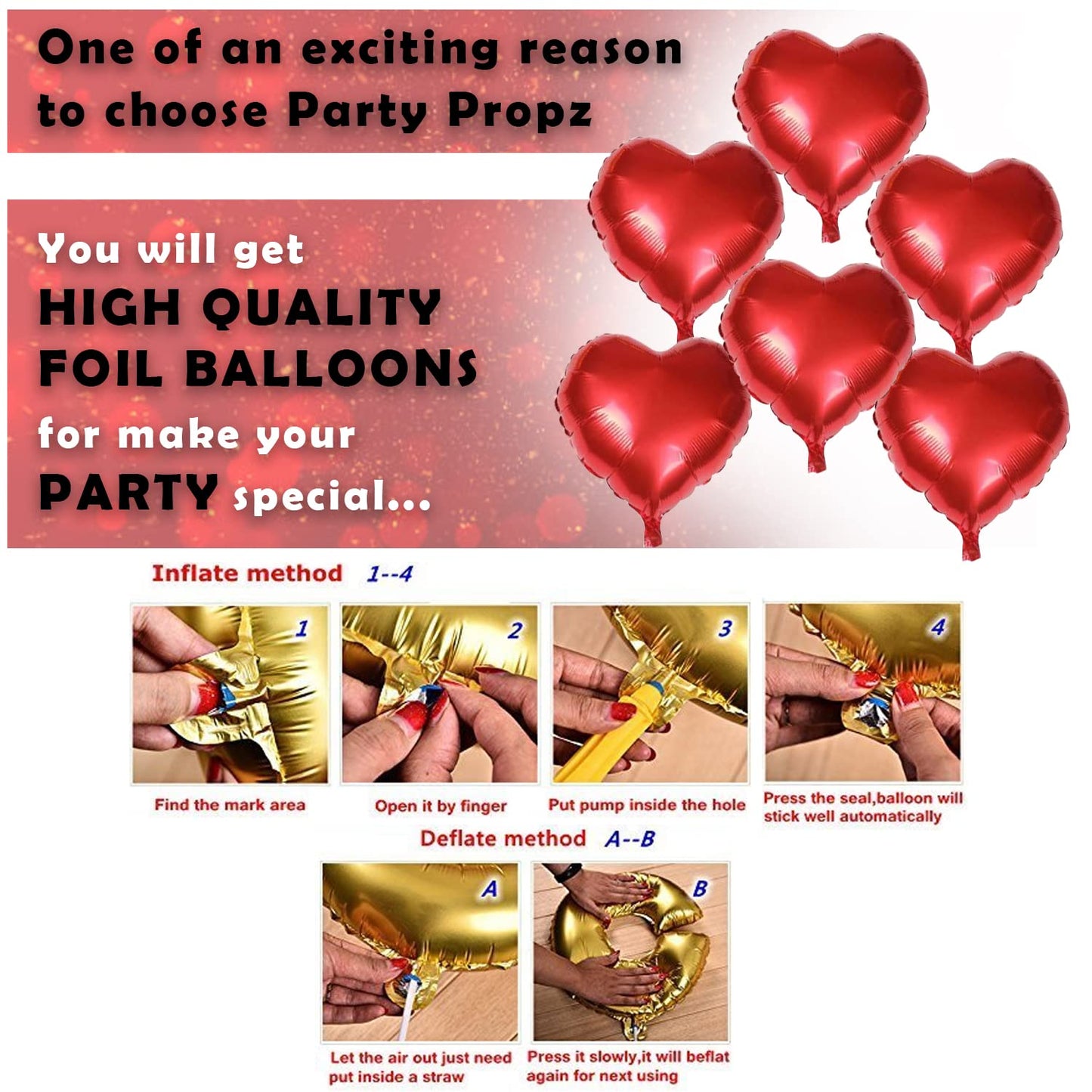 44 PCS I LOVE YOU Balloon Decoration Combo Set