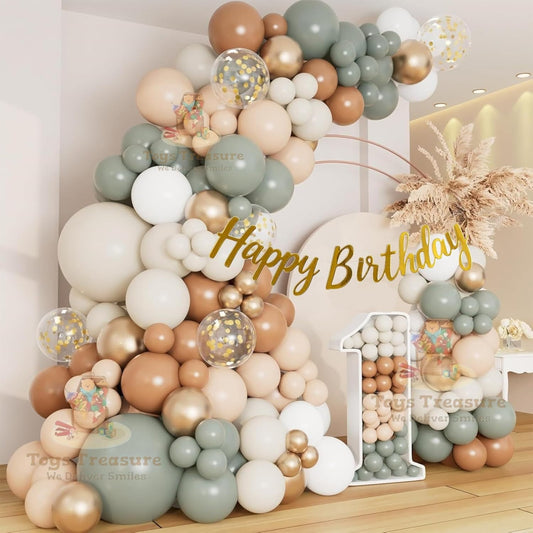 Luxury Metallic Birthday Decoration Kit – Set of 104 Pcs