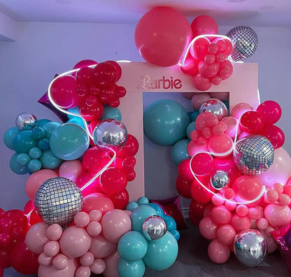 60 Pcs Metallic Pink Confetti Balloons for Wedding & Birthday Party