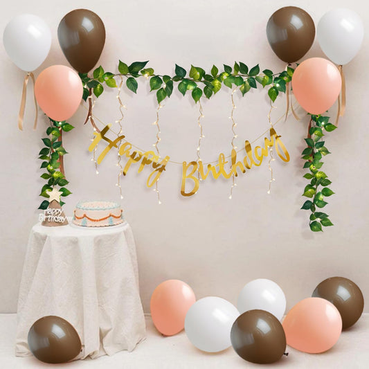 Pastel Balloons Birthday Decoration Kit For Girls – 18 Pcs combo