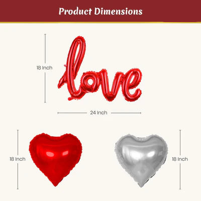 Romantic Love Balloon Decoration Kit – Set of 33 Pcs