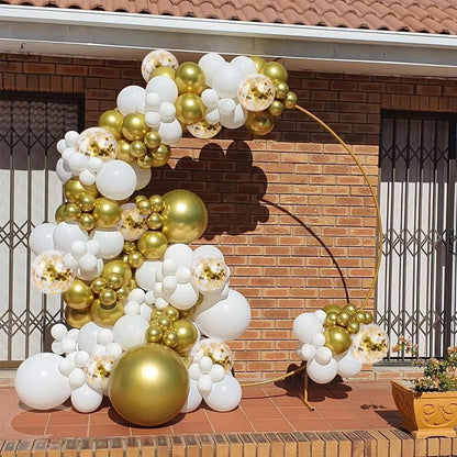 104 Pcs White Gold Balloon for Wedding & Birthday Party