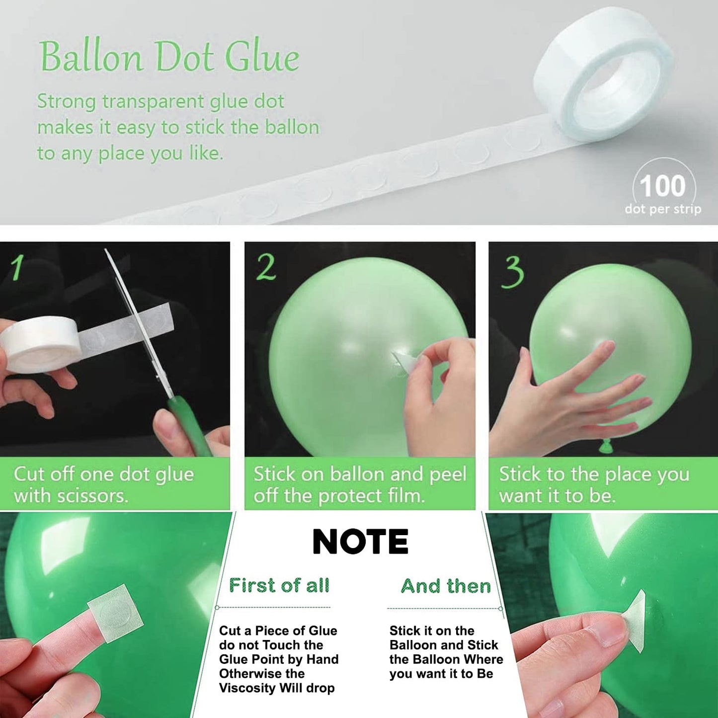 Green & Gold Balloon Garland Arch Kit –Set of 48 Pcs