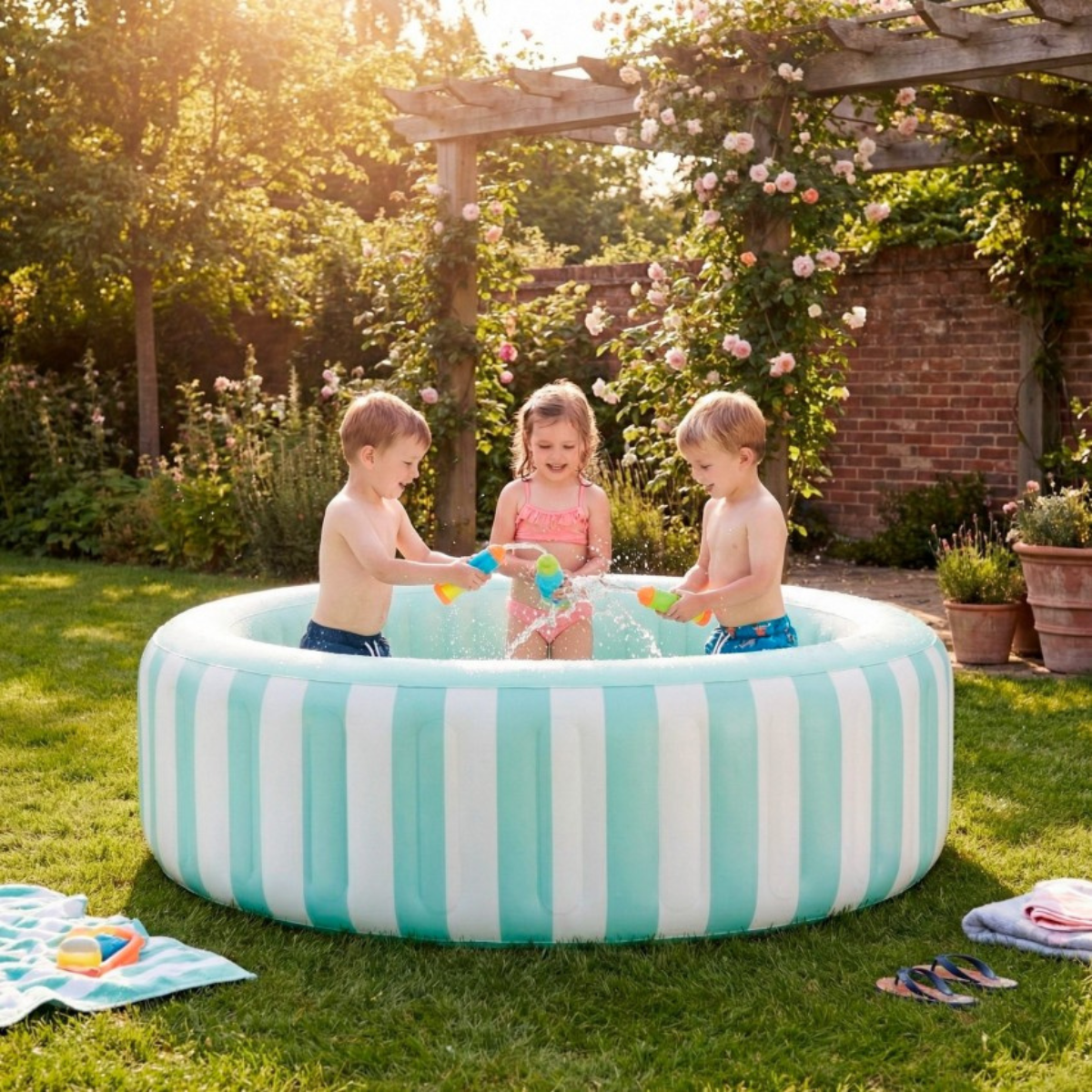 67x21 inches Coastal Luxe Inflatable Pool 21 inches height