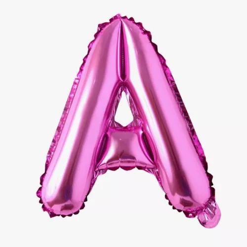 Customized alphabet foil balloons in Pink color
