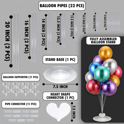 Balloon Stand for Decoration Birthday - Set of 2 Pcs Birthday Decoration Stand Balloon Stand Holder for Decorations