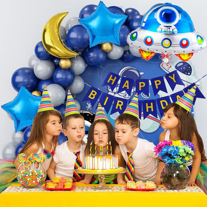 Space Theme Birthday Decoration Kit – Set of 54 Pcs